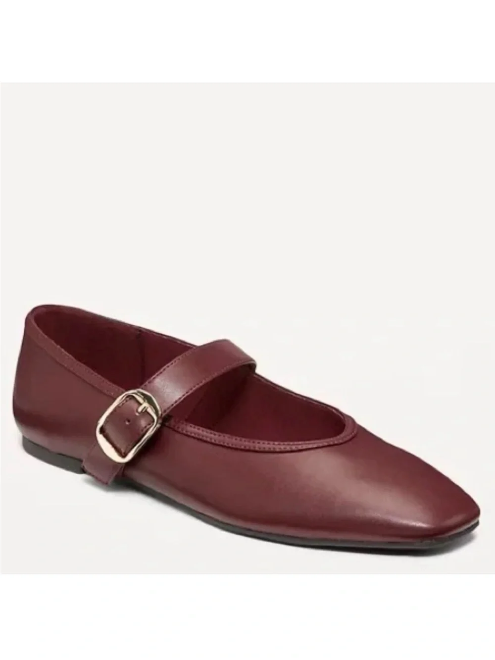 Women’s Mary Jane Flat in Burgundy